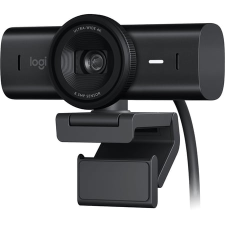 Logitech MX Brio Ultra HD 4K Collaboration and Streaming Webcam 1080p at 60 FPS Dual Noise Reducing Mics Show Mode USB-C Black