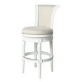 thumbnail image 1 of Maven Lane Pullman Bar Stool, Alabaster White Finish w/ Cream Fabric Upholstery, 1 of 7