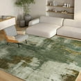 thumbnail image 6 of Softlife Modern Abstract Contemporary Faux Wool Area Rug, 4' x 6', Green, 6 of 7