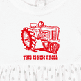 thumbnail image 4 of Inktastic This is How I Roll Tractor Red Girls Baby Dress, 4 of 5
