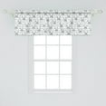 thumbnail image 2 of Ambesonne Nursery Window Valance, Bunnies with Lopsided Ears and Happy Clouds Pouring down Raindrops, Curtain Valance for Kitchen Bedroom Decor with Rod Pocket, 54" X 18", Grey Pale Grey and White, 2 of 3