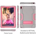 thumbnail image 4 of Mignova pour Lenovo Tab E10 (TB-X104F) Étui, Robuste Antichoc Hybride Robuste Armure Rigide Étui de Protection Intégrale (Support Intégré) pour Tablette Lenovo 2018 Tab E 10 10,1 Pouces (Gris/rose), 4 of 7