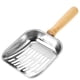 thumbnail image 1 of GOOHOCHY Pala para arena de gatos de metal resistente, antiadherente, de acero inoxidable, con mango largo., 1 of 8