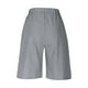 thumbnail image 4 of mfyjkho Pantalones Cortos Para Mujer, Pantalón De Mujer De Rayas Y Lino Con Botones Ajustables En El Lateral Pantalones Cortos Casuales Para Mujer Xxl, 4 of 7