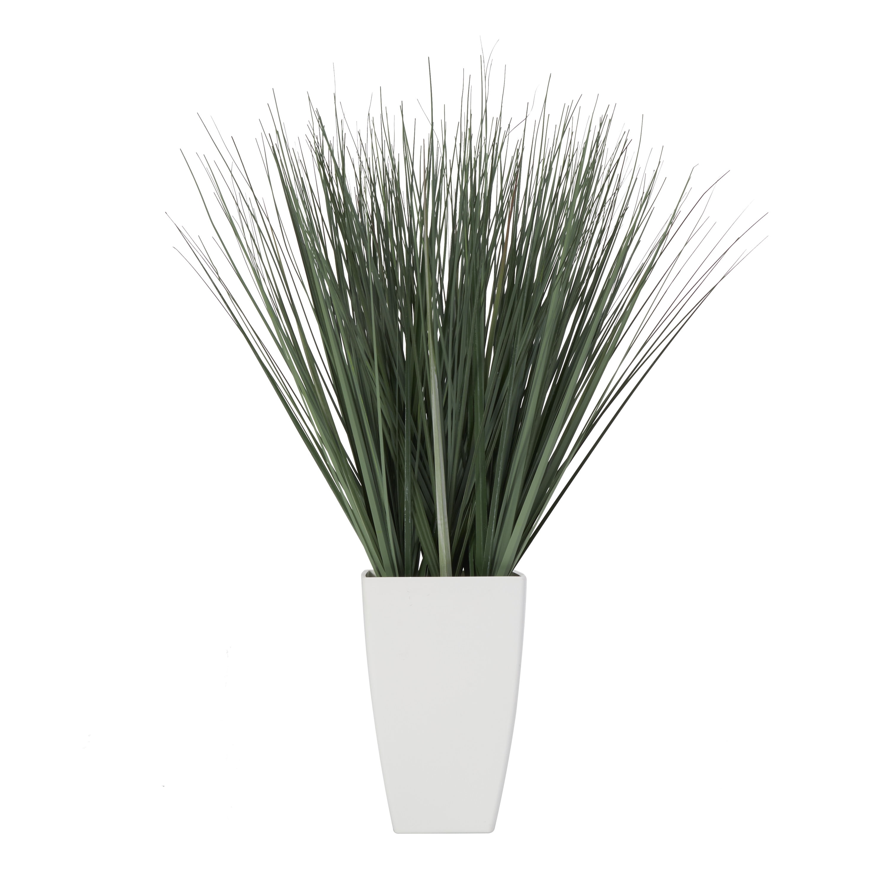 DecMode 28" Artificial Plant in White Plastic Pot