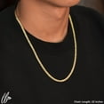 thumbnail image 7 of LoveBling 10k Yellow Gold Two-Tone 4mm Diamond Cut Ice Chain Necklace with Lobster Lock (28"), 7 of 7