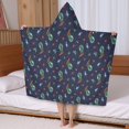 thumbnail image 5 of Navy Dinosaurs Space Surfing Pattern Hooded Bath Towel，50"x30" for Ages 3 To 12 Kids, Quick Dry Lightweight Soft Microfiber Hood Beach Towel Cover Up for Kids, 5 of 7