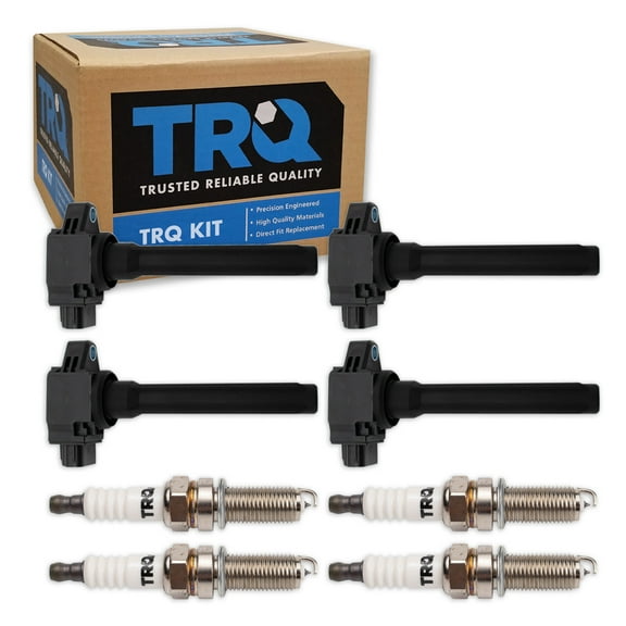 TRQ Ignition Coil & Iridium Spark Plug Kit Set for 14-17 Mitsubishi Outlander TKA01379
