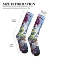 thumbnail image 2 of Lsque Parisian Cafe With Eiffel Pattern Sport Compression Socks for Men & Women 15-20 mmHg Knee High Nurse Pregnant Running Medical and Travel Athletic, 2 of 6