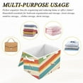thumbnail image 6 of Yayeee Collapsible Cube Storage Bin with Lid Fabric Closet Decorative Basket with Handles, Colorful Plane, 6 of 7