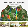 thumbnail image 4 of Sigee Parrots And Tropical Leaves for Women's Pullover Hoodie Sweatshirts Adult Casual Long Sleeve Sweatshirts ,Sizes S-2XL-X-Large, 4 of 7