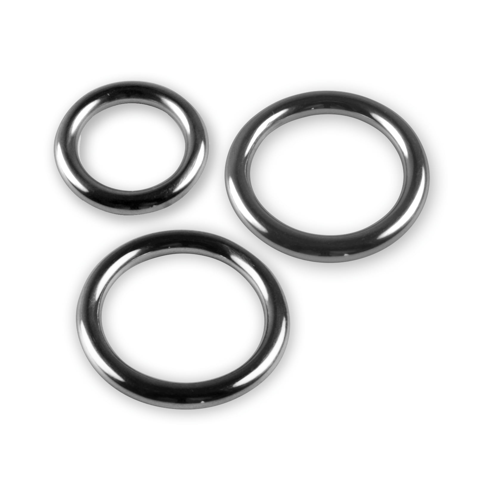 LeLuv 6mm Round Gauge Glans Rings | 22mm, 24mm, 26mm I.D. Sampler Set | Polished Stainless Steel