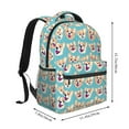 thumbnail image 2 of Rateoe Cute Corgi Head Pattern Casual Backpack for School, Work, Travel – Adjustable Straps, Multiple Compartments – Ergonomic Design, Fits Laptops and Tablets, 2 of 5