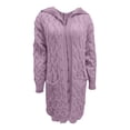 thumbnail image 5 of Kaondbfi Women's Cardigan, Open Front Cardigan Cable Knit Sweaters Solid Color Chunky Long Sweater Coats Winter Clothing for Women, 5 of 9
