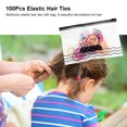 thumbnail image 2 of 100 Uds. Lazos elásticos para el cabello, pequeñas bandas de goma suave, soportes para cola de caballo Labymos 01, 2 of 5