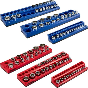 9 PC ABS Socket Organizer, 1/2 inch, 3/8 inchand1/4 inch Drive Socket ...