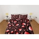 thumbnail image 2 of Corazones rojos funda nórdica juego de cama colcha, ropa de cama Lovers funda de almohada edredón, 2 of 4