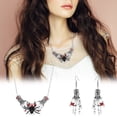 thumbnail image 1 of Collier Squelettes pour Halloween, Ensemble de Bijoux Squelette Main Araignée Punk Exagéré, 1 of 9