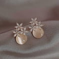 thumbnail image 4 of Women earring girl stud ear drop exquisite flower zircon leaves geometric rhinestone party birthday christmas----2--Product code 70636 2, 4 of 5