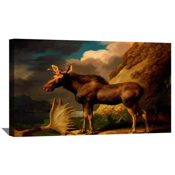 George Stubbs Paintings Sporting Art Print The Moose Canvas Art Framed Wall Art