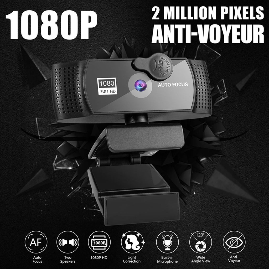 1K/2K/4K/8K Computer Webcam Widescreen Video Calling and Recording for W/ Mic＆ C