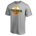 thumbnail image 2 of Men's Heather Gray Miami Hurricanes Only In Miami T-Shirt, 2 of 3