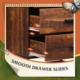 thumbnail image 6 of CZMJY Wood Dresser for Bedroom with 4 Drawers, Chest of Drawers, Tall Dresser Drawers with Sturdy Metal Frame for Hallway, Living Room, Closet, Brown Oak, 6 of 9