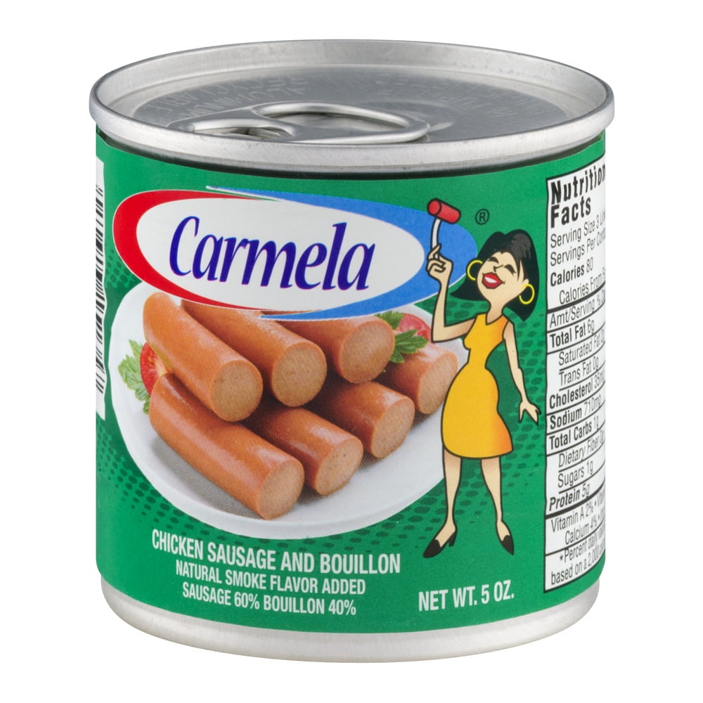 (11 pack) Carmela Chicken Sausage and Bouillion, Natural Smoke Flavor Added, 5 oz Can