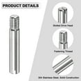thumbnail image 2 of Uxcell 10-Pack M6 x 35mm Slotted Cylindrical Pin Dowel, 304 Stainless Steel for Metal Devices [Silver Tone], 2 of 6