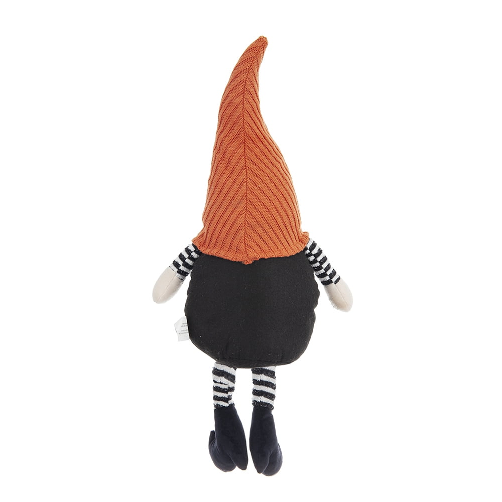 Large Fabric Sitting Jack-O-Lantern Gnome 23.5 Inch Halloween Decor Tabletop Shelf Display