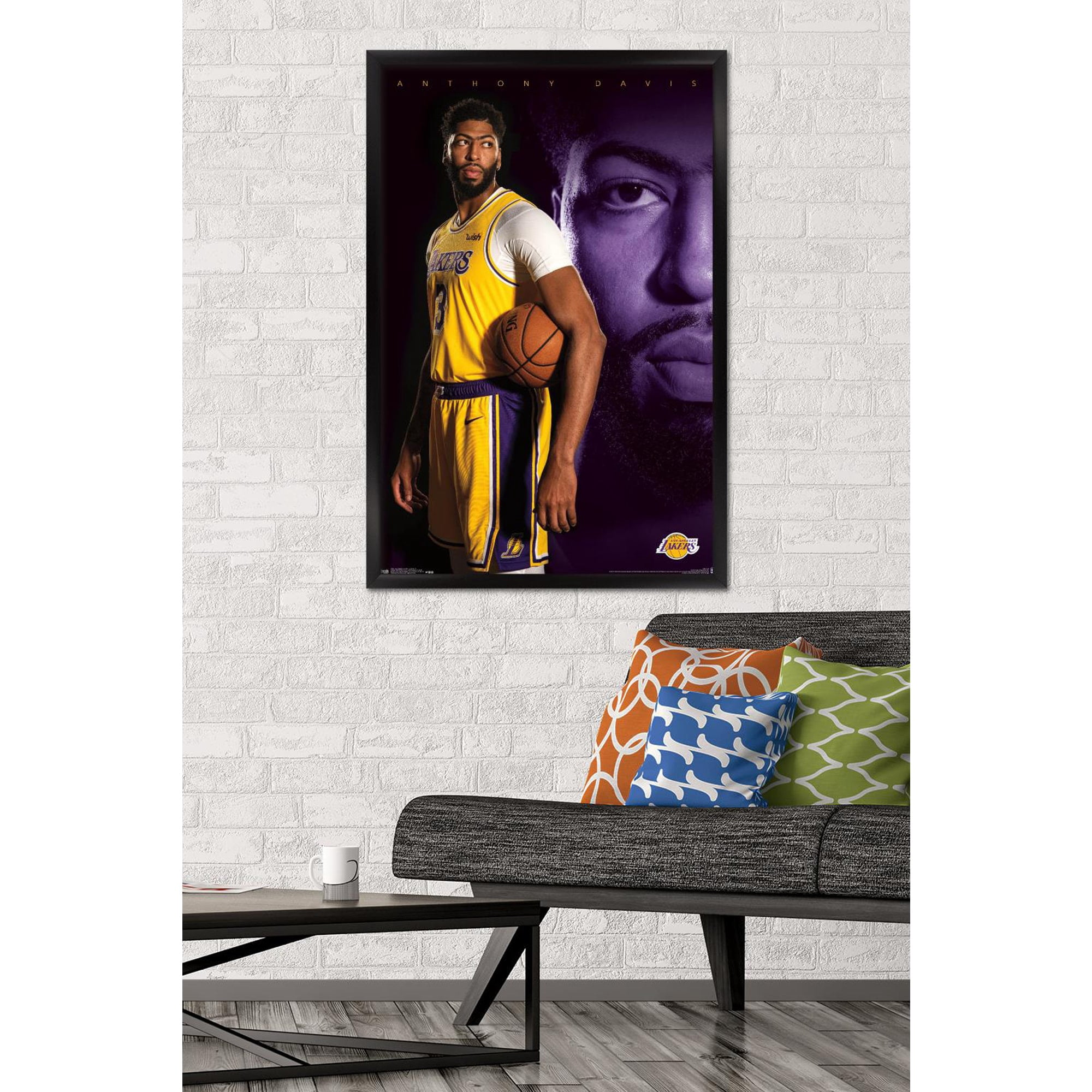 NBA Los Angeles Lakers - Anthony DaVis 19 Wall Poster, 22.375" x 34", Framed