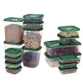 thumbnail image 3 of MesaSe 17pcs/set Refrigerator Food Container Plastic Microwave Food Storage Box Kitchen Lunch Organizer  Green, 3 of 10