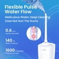 thumbnail image 3 of Flosser de agua portátil inalámbrico, 6 modos, 5 puntas de chorro, irrigador bucal dental profesional Namotu CZMR-ZC129, 3 of 7