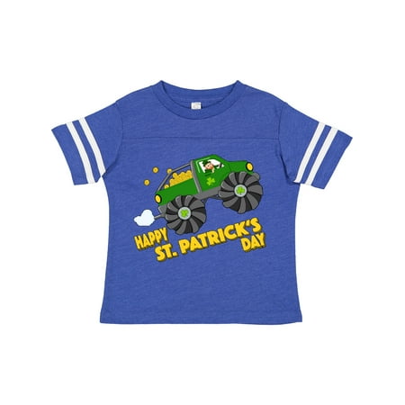

Inktastic Happy St. Patrick s Day Monster Truck with Leprechaun Gift Toddler Boy or Toddler Girl T-Shirt