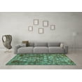 thumbnail image 3 of Ahgly Company Indoor Square Persian Turquoise Blue Traditional Area Rugs, 5' Square, 3 of 4