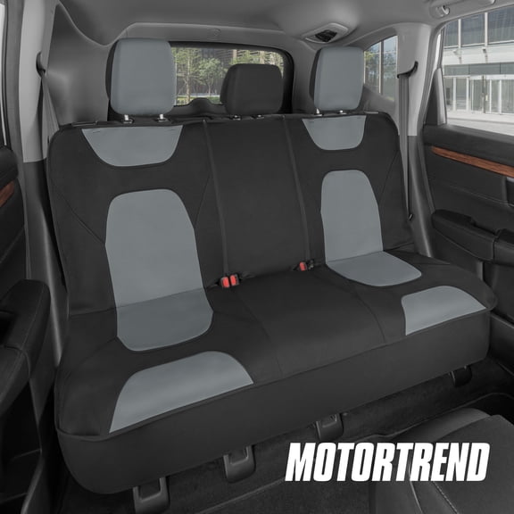 Motor Trend AquaShield Waterproof Car Back Seat Cover, Gray Padded Neoprene Rear Bench Seat Cover for Cars, Ideal Back Seat Protector for Kids & Dogs, Interior Cover for Auto Truck Van SUV