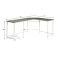 thumbnail image 4 of L-shape Desk In Gray & White - Bevel Edge For Reliable Use With Construction, 4 of 4