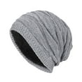 thumbnail image 2 of Riforla Men Winter Outdoor Wool Knit Warm Hat Thick Soft Beanie Ski Caps Hats for Men Grey, 2 of 2