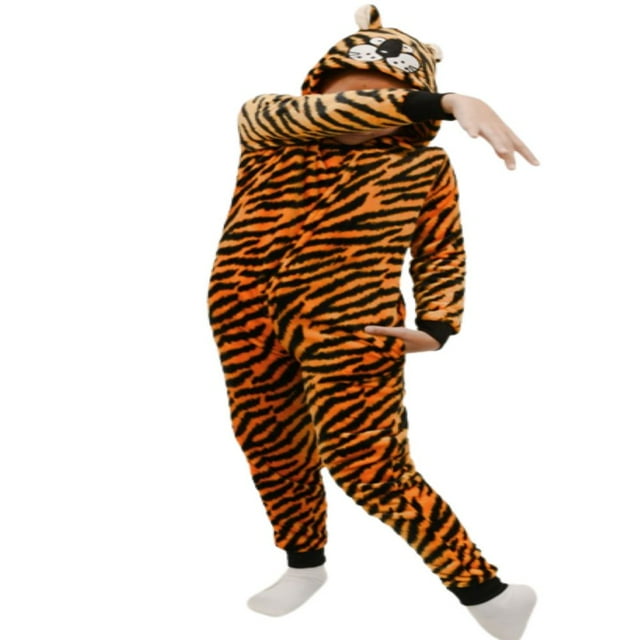 YOPTOP Grenouillère Pyjama Animal pour Enfant Léopard L,Tigre,s