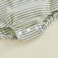 thumbnail image 6 of UngA Newborn Baby Boy Girl Summer Outfit Striped Bubble Romper Waffle Farm Tractor Infant Short Sleeve Bodysuit Country Clothes (Green,12-18 Months), 6 of 7