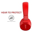 thumbnail image 2 of Puro Sound Labs PuroBasic Auriculares con cable con limitación de volumen para niños, diadema plegable y ajustable con micrófono, compatibles con teléfonos inteligentes, tabletas y PC, color rojo, 2 of 5