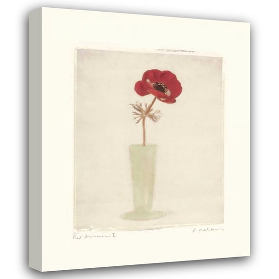 Amy Melious 35x44 Gallery Wrapped Canvas Wall Art Titled - Red Anemones I