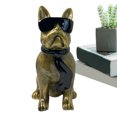 thumbnail image 4 of French Bulldog Statue, Resin Dog Statue Decoration, Modern Bulldog Figurines with Scarf Glasses, Home Decor Statue for Living Room, Bedroom, Coffee Table, 4 of 9