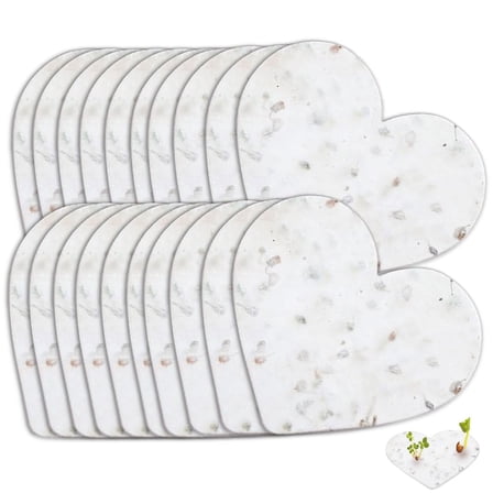 20Pack Heart Greeting Cards, Handmade Plantable Wildflower Paper Card for Party Favors, Wedding Favors,Baby Shower Favor,Graduation Party