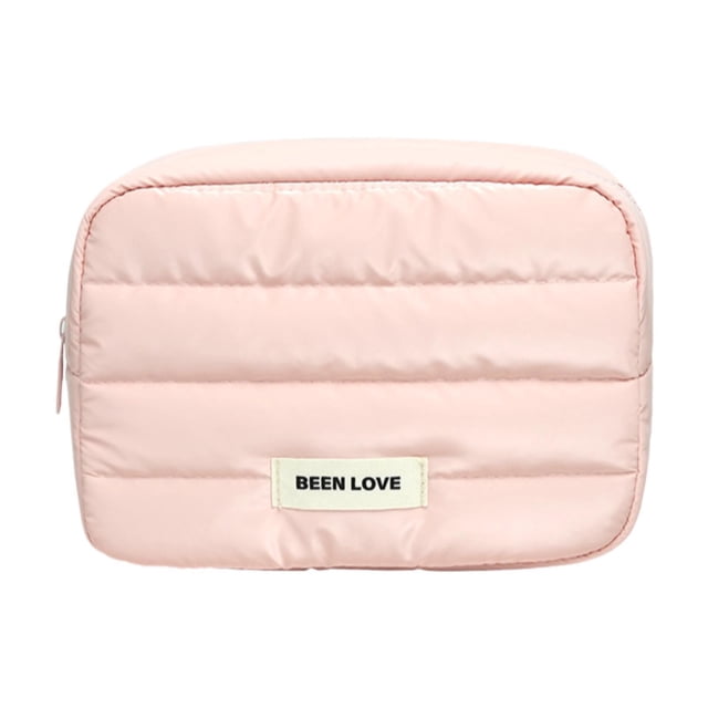 Neceser de almacenamiento para baño, neceser de maquillaje, multifuncional, elegante, organizador de viaje, para mujer, para artículos de tocador. Rosa