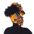 thumbnail image 3 of XIAOHUAGUA Fashion African Head Scarf And Warrings 2 Pieces Women Headwear Wax Ankara Hairband, 3 of 4