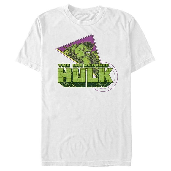 Men's Marvel Hulk Brick Name  Graphic Tee White 3X Large