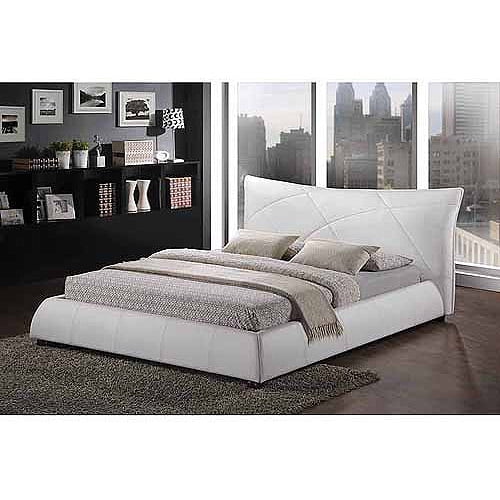 Baxton Studio Corie Queen Modern Platform Bed, White