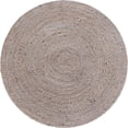 thumbnail image 1 of Unique Loom Braided Jute Hand-Woven Area Rug 3' 3 x 3' 3 Round Gray/Silver, 1 of 1