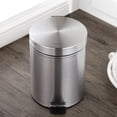 thumbnail image 4 of happimess Oscar 8-Gallon Step-Open Trash Can with FREE Mini Trash Can, Stainless Steel, 4 of 10